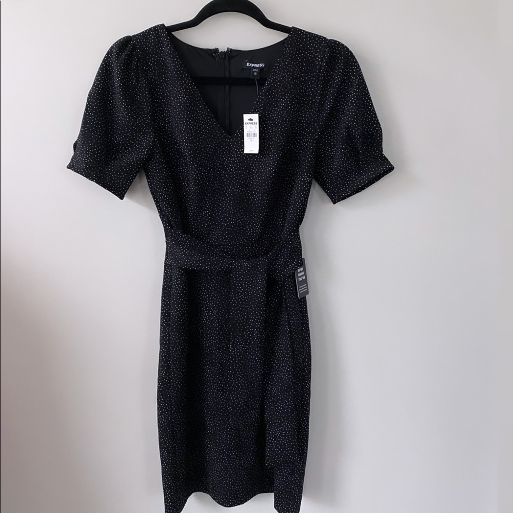 Express polka dot midi dress